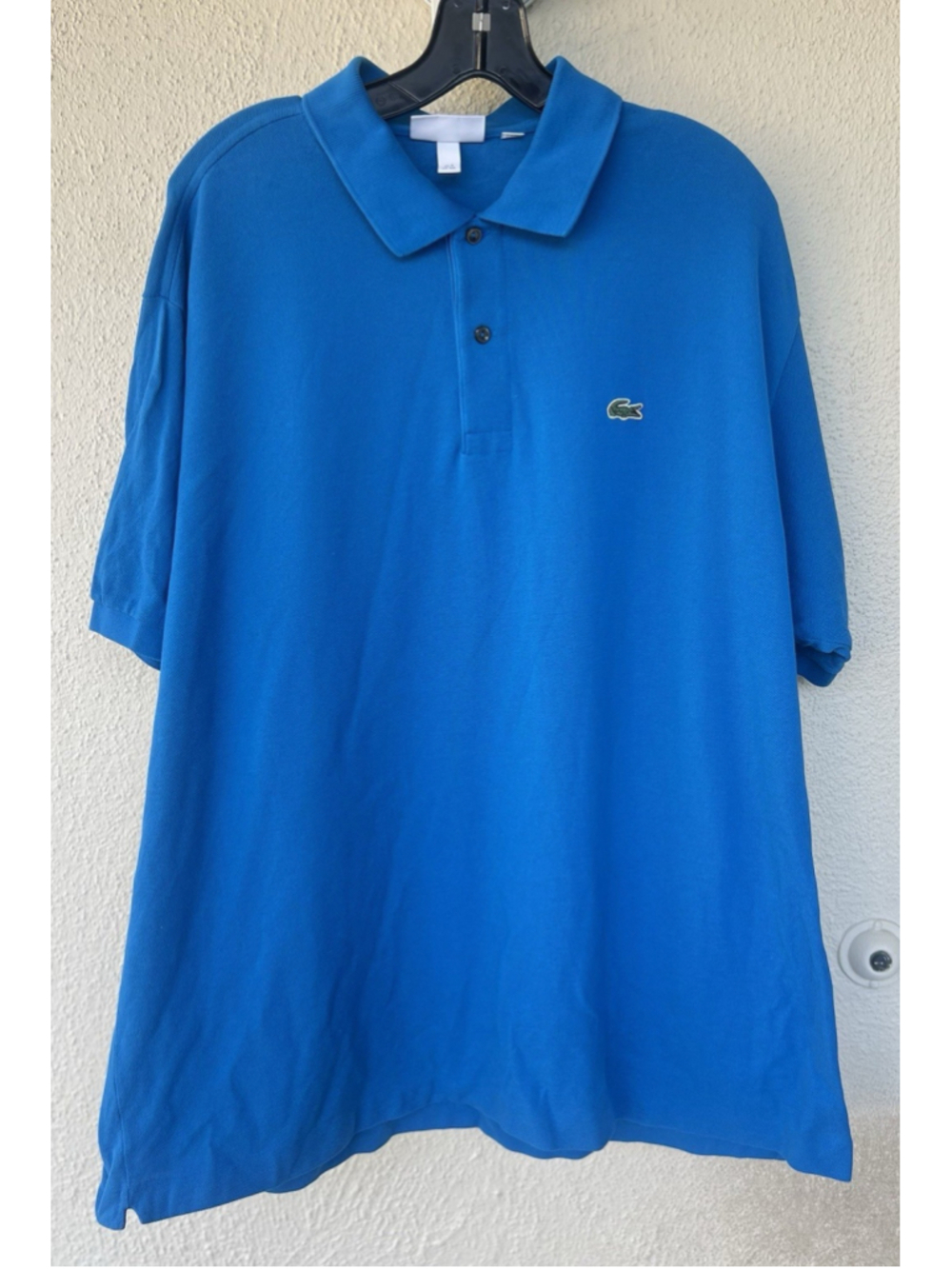 Lacoste Polo Shirt Mens 4XL Blue Classic Fit Golf Pique Big Croc Logo Alligator
